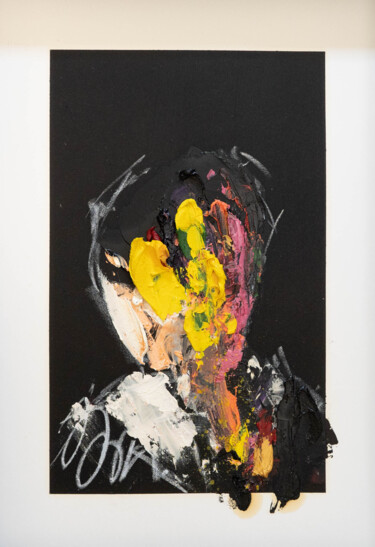 mirror series UNTITLED Portrait 绘画 标题为“mirror series U…” 由Tomoya Nakano, 原创艺术品, 油 安装在纸板上