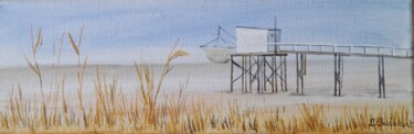 Painting titled "carrelet blanc derr…" by Lise Buissart, Original Artwork, Acrylic