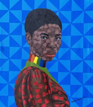 Painting titled "Imagine Not" by Feranmi Oyeleye, Original Artwork, Acrylic