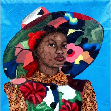 Painting titled "Beauty in Me" by Feranmi Oyeleye, Original Artwork, Acrylic