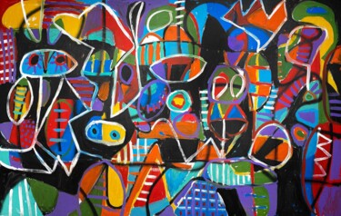 Ζωγραφική με τίτλο "Improvisación 4 Ser…" από Enrique Pichardo, Αυθεντικά έργα τέχνης, Ακρυλικό