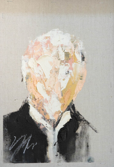 Title mirror series UNTITLED Portrait 绘画 标题为“Title mirror s…” 由Tomoya Nakano, 原创艺术品, 油 安装在纸板上