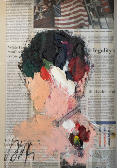 TITLE mirror series UNTITLED Portrait 绘画 标题为“TITLE…” 由Tomoya Nakano, 原创艺术品, 油 安装在纸板上