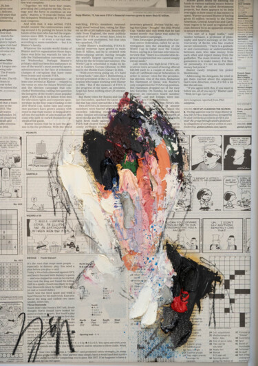 TITLE mirror series UNTITLED Portrait 绘画 标题为“TITLE…” 由Tomoya Nakano, 原创艺术品, 油 安装在纸板上