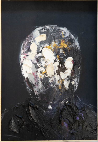 TITLE "mirror series UNTITLED Portrait" 绘画 标题为“TITLE "mirror…” 由Tomoya Nakano, 原创艺术品, 油 安装在纸板上