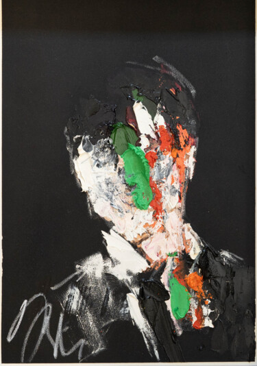 TITLE "mirror series UNTITLED Portrait" Pittura intitolato "TITLE "mirro…" da Tomoya Nakano, Opera d'arte originale, Olio Montato su Cartone