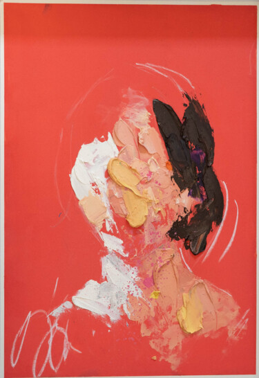 TITLE 'mirror series UNTITLED Portrait' 绘画 标题为“TITLE 'mirror serie…” 由Tomoya Nakano, 原创艺术品, 油 安装在纸板上