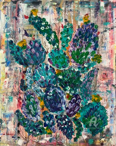绘画 标题为“Cactus” 由Hilary Done, 原创艺术品, 丙烯