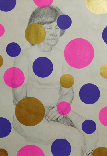 Painting titled "Yayoi Kusama 33" by Kyrylo Bondarenko, Original Artwork, Acrylic