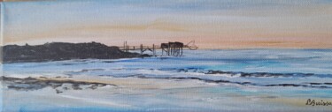 Peinture intitulée "coucher de soleil p…" par Lise Buissart, Œuvre d'art originale, Acrylique