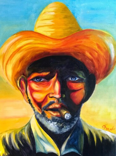 CUBAN and SUNSET | oil painting on canvas | original ART Painting titled "CUBAN and SUNSET |…" by Svetlana Shavrina, Original Artwork, Oil