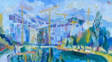 "Улица Академика Зел…" başlıklı Tablo Станислав Поликарпов tarafından, Orijinal sanat, Petrol