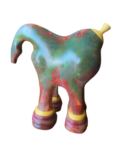 Scultura intitolato "Green Seijaku" da Paola Moscatelli, Opera d'arte originale, Cemento