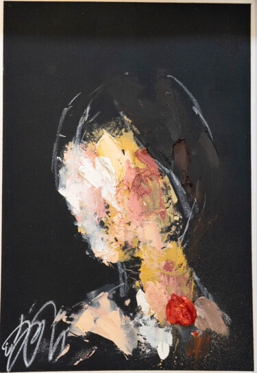 TITLE 'mirror series UNTITLED Portrait' Pittura intitolato "TITLE 'mirror s…" da Tomoya Nakano, Opera d'arte originale, Olio Montato su Cartone