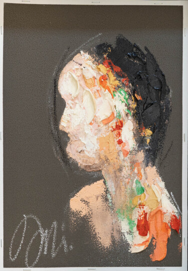 Tilte 'mirror series UNTITLED Portrait' 绘画 标题为“Tilte 'mirror se…” 由Tomoya Nakano, 原创艺术品, 油 安装在纸板上