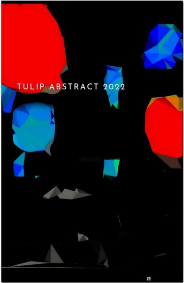数字艺术 标题为“IKEBANA tulip” 由Nobuaki Nakamura, 原创艺术品, 数字油画