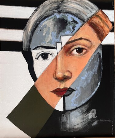Painting titled "Four Transaction Se…" by Muberra Karamanoglu, Original Artwork, Acrylic