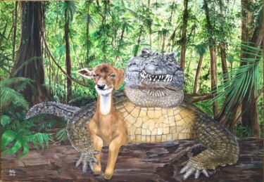 Peinture intitulée "Entente cordiale" par Alain Peyrou, Œuvre d'art originale, Huile
