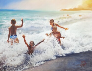 Playing Kids on the Beach