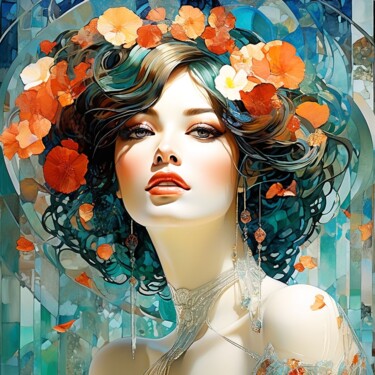 Voyage onirique - La Muse du Poète Digital Arts titled "Voyage onirique - L…" by Kyrielle Fantasy, Original Artwork, AI generated image