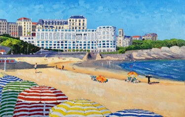 Картина под названием "Biarritz, la grande…" - Thomas Grotzky, Подлинное произведение искусства, Масло