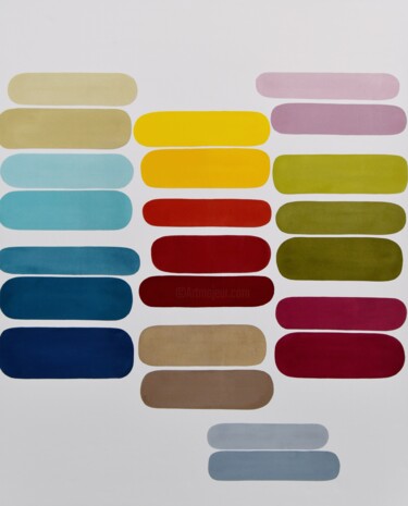 绘画 标题为“Color Scheme #4” 由Astrid Stoeppel, 原创艺术品, 丙烯 安装在木质担架架上