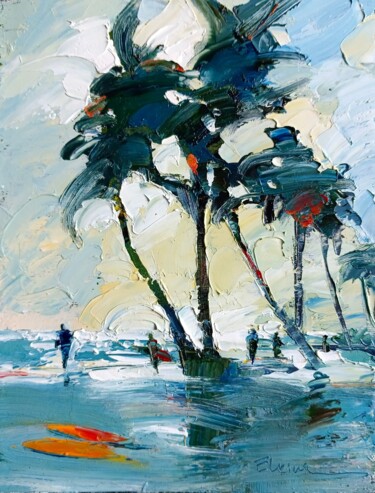"The beach 3" başlıklı Tablo Julia Elkina tarafından, Orijinal sanat, Petrol