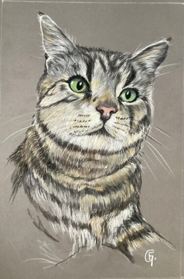 Disegno intitolato "O’Malley" da Francette Guittard, Opera d'arte originale, Pastello