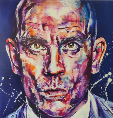 Pittura intitolato "Malkovich Malkovich…" da Céline Muller, Opera d'arte originale, Acrilico Montato su Telaio per barella i…