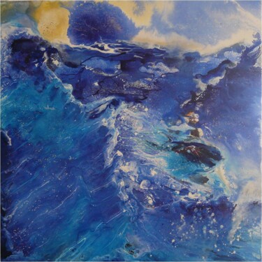 Schilderij getiteld "Meeressturm" door Remara, Origineel Kunstwerk, Acryl Gemonteerd op Frame voor houten brancard