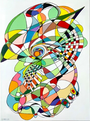 Peinture intitulée "Opéra" par Dominique-Marie Gibaud Ubelmann, Œuvre d'art originale, Huile Monté sur Châssis en bois