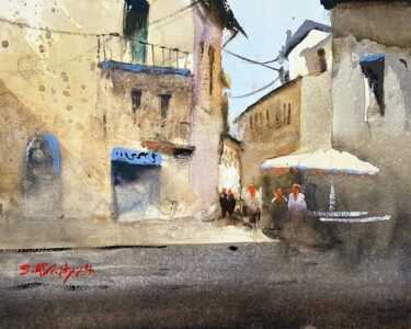 Peinture intitulée "Untitled#63" par Samar Alzaidy, Œuvre d'art originale, Aquarelle