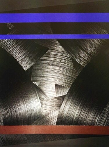 Pintura intitulada "Peinture, huile, ta…" por Steivan Loundou, Obras de arte originais, Óleo Montado em Armação em madeira