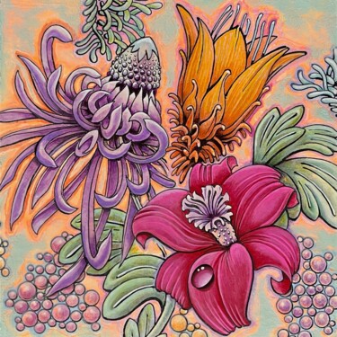 PARFUM DE VIE Peinture intitulée "PARFUM DE VIE" par Jean-Luc Osswald, Œuvre d'art originale, Acrylique Monté sur Châssis en bois