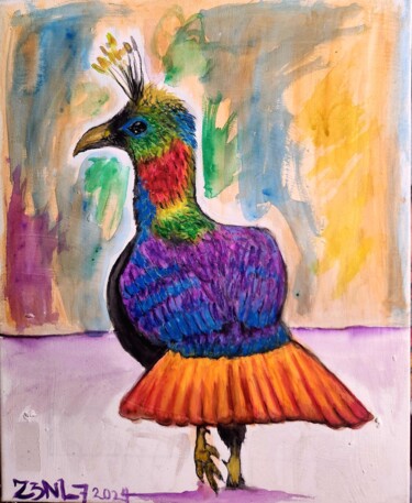 绘画 标题为“Himalayan Monai” 由Zen Lucero, 原创艺术品, 水彩 安装在木质担架架上