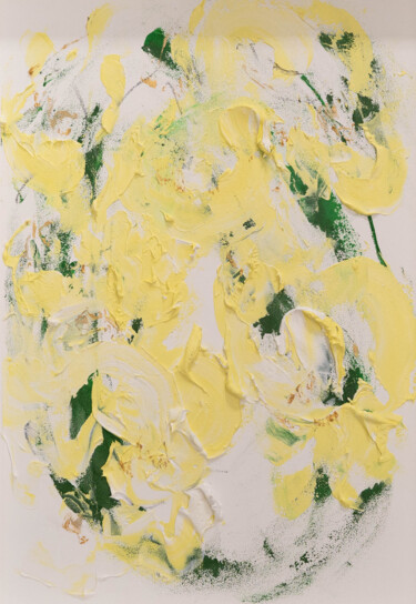 Title of artworks. "Flowers" Pintura titulada "Title of artworks.…" por Tomoya Nakano, Obra de arte original, Oleo Montado en Cartulina