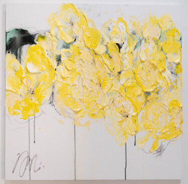 Title of artwork 'Flowers' Pintura titulada "Title of artwork 'F…" por Tomoya Nakano, Obra de arte original, Oleo Montado en Bastidor de camilla de mad…