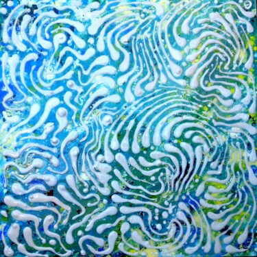 Pintura titulada "Arenas emergidas 2" por Elena Barón, Obra de arte original, Resina Montado en artwork_cat.