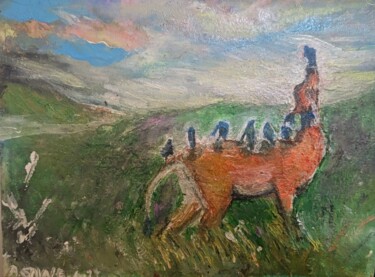 제목이 "As the Deer"인 미술작품 Aria Savage로, 원작, 기름