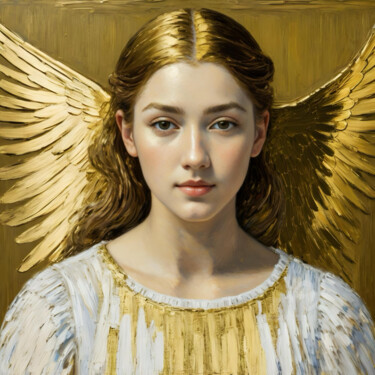 数字艺术 标题为“Angelic Stillness IV” 由Davina Dugnas, 原创艺术品, 2D数字工作