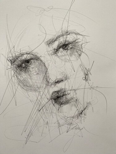 Drawing titled "Untitled #24" by Oksana Floyd, Original Artwork, Ink