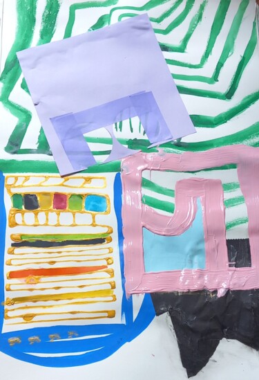 Collages titled "Rhodos" by Ronnie Kolner, Original Artwork, Collages