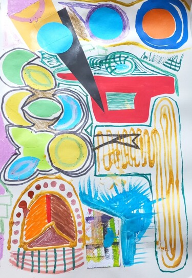 Collages titled "Griekenland" by Ronnie Kolner, Original Artwork, Collages