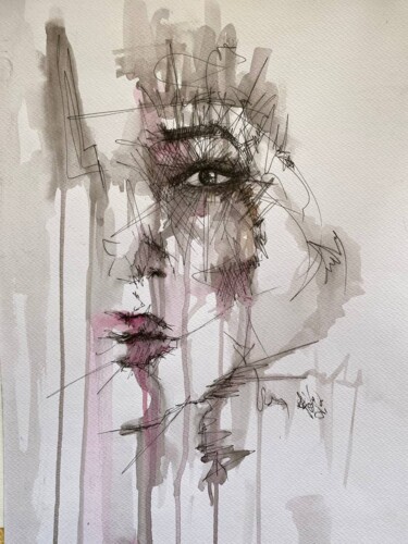 Desenho intitulada "Untitled #4" por Oksana Floyd, Obras de arte originais, Tinta