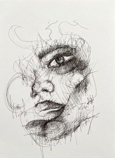 图画 标题为“Untitled #23” 由Oksana Floyd, 原创艺术品, 墨