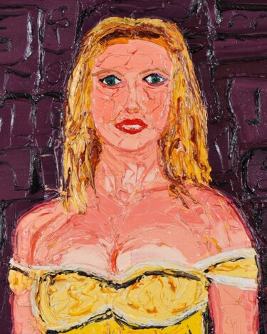 actrice américaine connue depuis les années 2010 Peinture intitulée "actrice américaine…" par Frederic Servian, Œuvre d'art originale, Huile