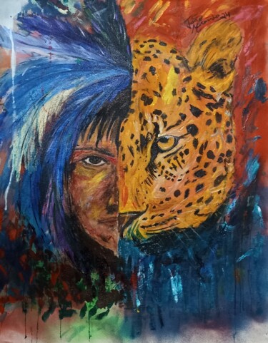Peinture intitulée "The Guardian of the…" par João Miranda, Œuvre d'art originale, Acrylique