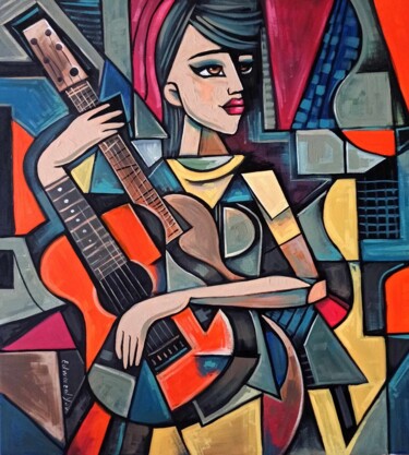 Painting titled "melody" by Edward Yov, Original Artwork, Acrylic