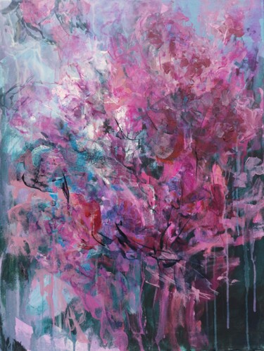 Pink secret Pittura intitolato "Pink secret" da Kateryna Solodka (Katia Solodka), Opera d'arte originale, Acrilico Montato su Telaio per…