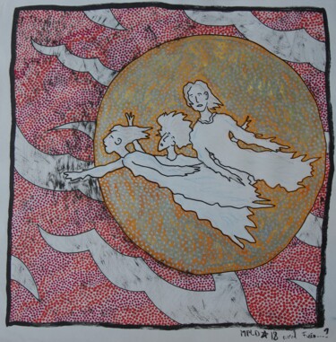 Disegno intitolato "Fées ...?" da Laurent Mangepapier, Opera d'arte originale, Pennarello